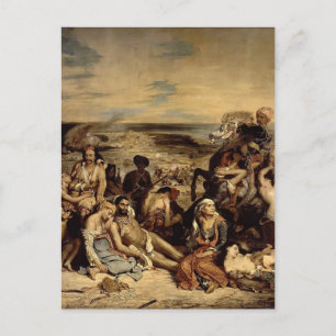 Eugene Delacroix-Scenes uit het bloedbad van Chios Briefkaart