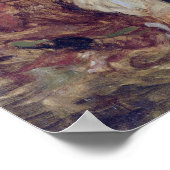 Eugène Delacroix The Lion Hunt Poster (Hoek)