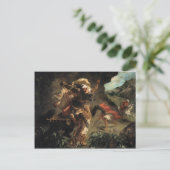 Eugene Delacroix- Tiger Hunt Briefkaart (Staand voorkant)