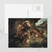 Eugene Delacroix- Tiger Hunt Briefkaart (Voorkant / Achterkant)