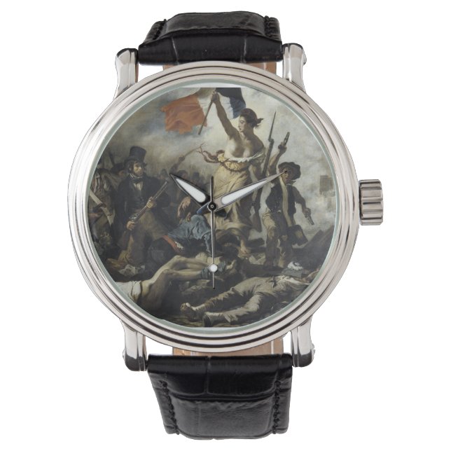 Eugene Delacroix - Vrijheid die het volk leidt Horloge (Voorkant)