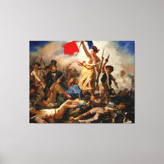 EUGENE DELACROIX Vrijheid Leading the People 1830 Canvas Afdruk (Voorkant)