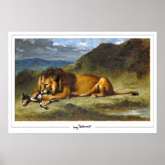 Eugène Delacroix Zedign Art Poster #157 (Voorkant)
