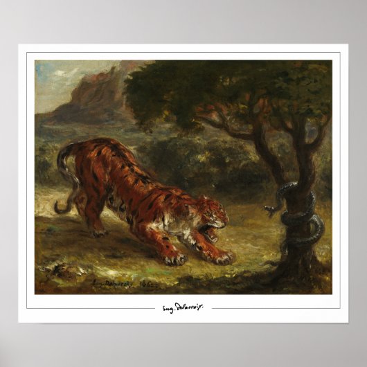 Eugène Delacroix Zedign Art Poster #16 (Voorkant)