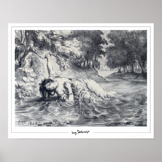 Eugène Delacroix Zedign Art Poster #245 (Voorkant)
