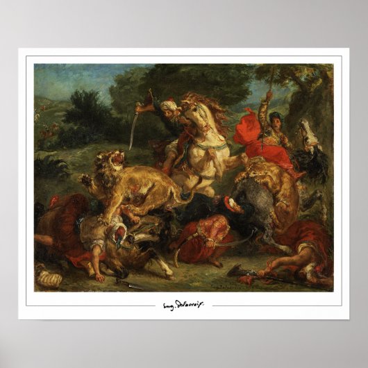 Eugène Delacroix Zedign Art Poster #28 (Voorkant)