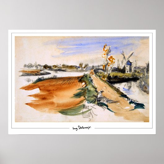 Eugène Delacroix Zedign Art Poster #297 (Voorkant)