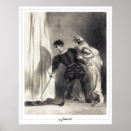 Eugène Delacroix Zedign Art Poster #342 (Voorkant)