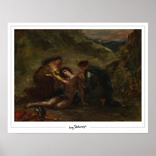 Eugène Delacroix Zedign Art Poster #589 (Voorkant)