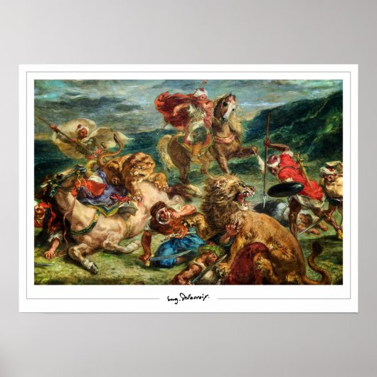 Eugène Delacroix Zedign Art Poster #622 (Voorkant)