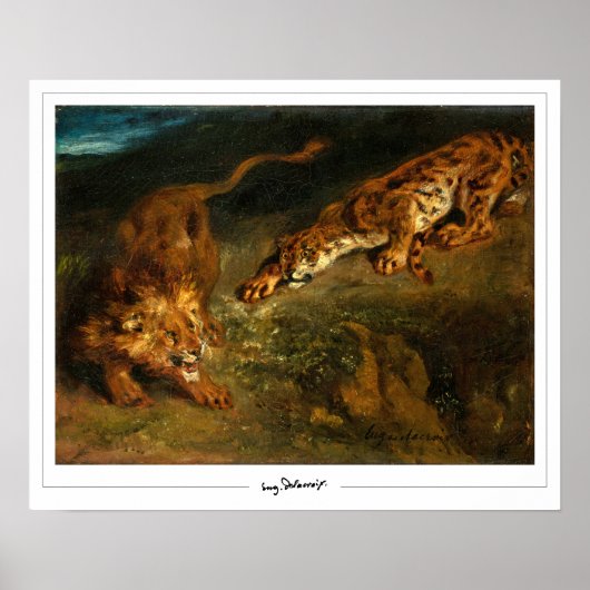 Eugène Delacroix Zedign Art Poster #637 (Voorkant)