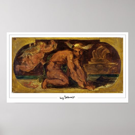Eugène Delacroix Zedign Art Poster #720 (Voorkant)