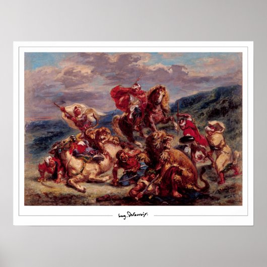 Eugène Delacroix Zedign Kunstposter #97 Poster (Voorkant)