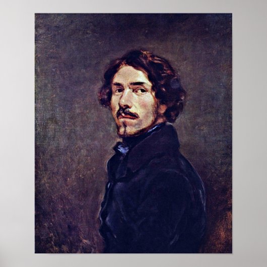 Eugene Delacroix - zelfportret Poster (Voorkant)