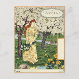 Eugène Grasset avril Briefkaart