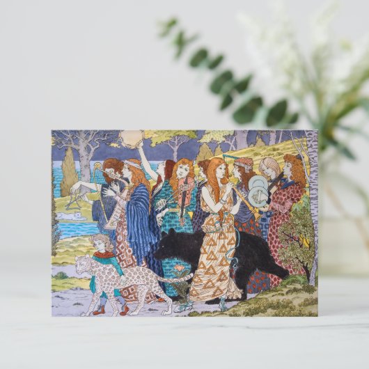 Eugene Grasset - Harmonie decoratief paneel Bedankkaart (Staand voorkant)