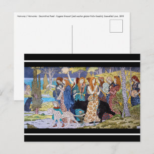 Eugene Grasset - Harmonie decoratief paneel Briefkaart