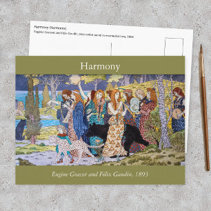 Eugene Grasset - Harmonie decoratief paneel Briefkaart