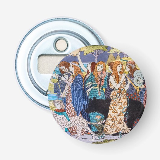 Eugene Grasset - Harmonie decoratief paneel Button Flesopener (Voorkant)
