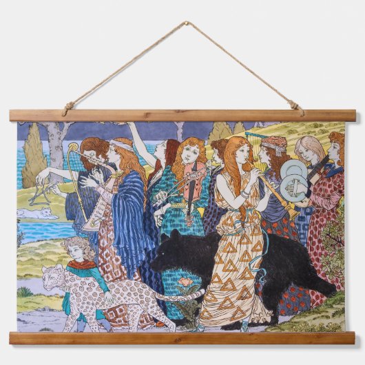 Eugene Grasset - Harmonie decoratief paneel Hangend Wandkleed (Voorkant)