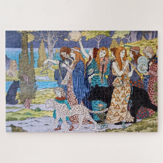 Eugene Grasset - Harmonie decoratief paneel Legpuzzel (Horizontaal)