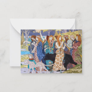Eugene Grasset - Harmonie decoratief paneel Notitiekaartje