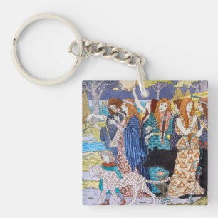 Eugene Grasset - Harmonie decoratief paneel Sleutelhanger