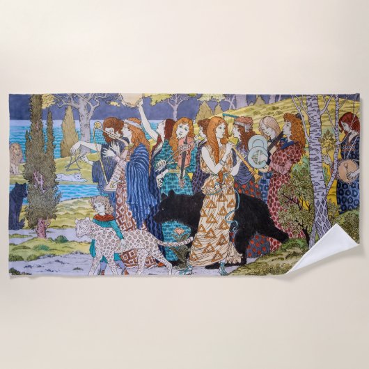 Eugene Grasset - Harmonie decoratief paneel Strandlaken (Voorkant)