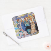 Eugene Grasset - Harmonie decoratief paneel Vierkante Sticker (Envelop)