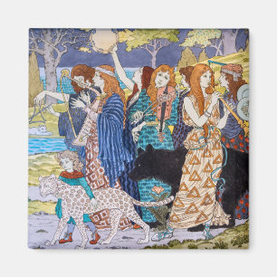 Eugene Grasset - Harmonieus decoratief paneel Magneet