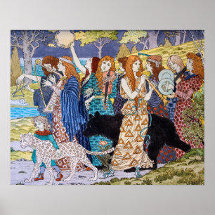 Eugene Grasset - Harmonieus decoratief paneel Poster