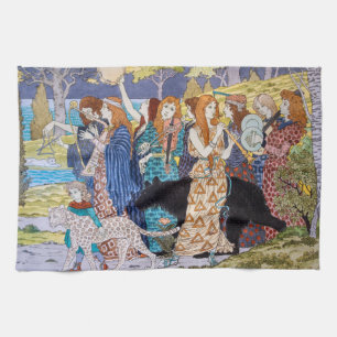 Eugene Grasset - Harmonieus decoratief paneel Theedoek