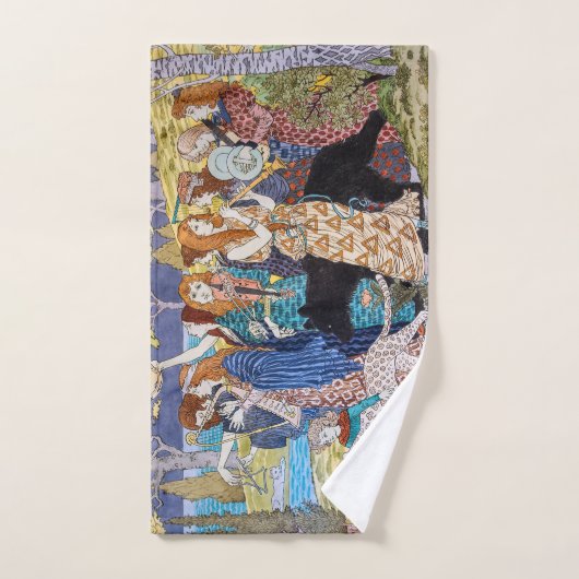 Eugene Grasset - Harmony Decorative Panel Bad Handdoek (Handdoek)