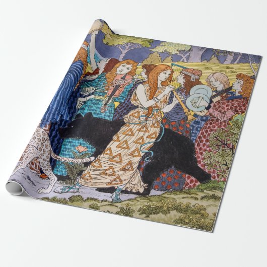 Eugene Grasset - Harmony Decorative Panel Cadeaupapier (Uitgerold)