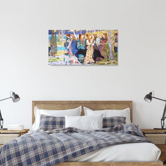 Eugene Grasset - Harmony Decorative Panel Canvas Afdruk (Insitu (Slaapkamer))