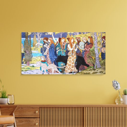 Eugene Grasset - Harmony Decorative Panel Canvas Afdruk (Insitu (Woonkamer))