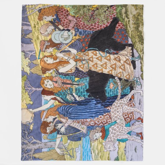 Eugene Grasset - Harmony Decorative Panel Fleece Deken (Voorkant)