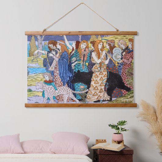 Eugene Grasset - Harmony Decorative Panel Hangend Wandkleed (Slaapkamer)