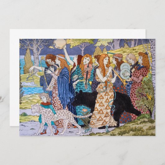 Eugene Grasset - Harmony Decorative Panel Kaart (Voorkant / Achterkant)