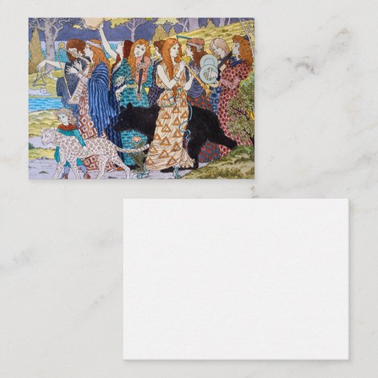 Eugene Grasset - Harmony Decorative Panel Notitiekaartje (Voorkant / Achterkant)