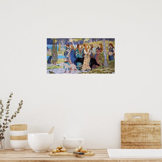 Eugene Grasset - Harmony Decorative Panel Poster (Keuken)