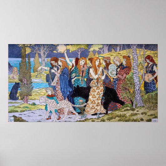 Eugene Grasset - Harmony Decorative Panel Poster (Voorkant)