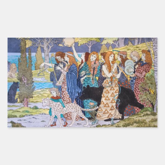 Eugene Grasset - Harmony Decorative Panel Rechthoekige Sticker (Voorkant)