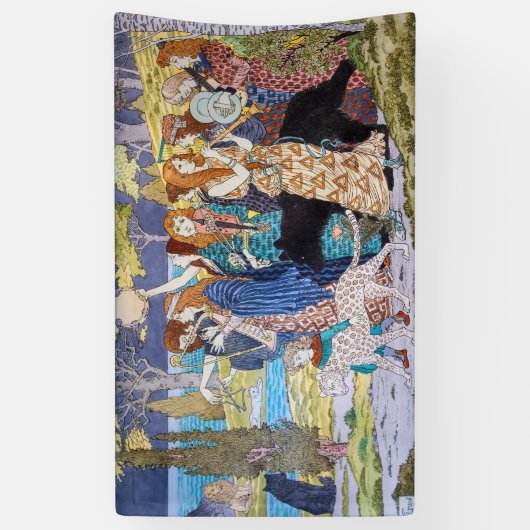 Eugene Grasset - Harmony Decorative Panel Spandoek (Verticaal)