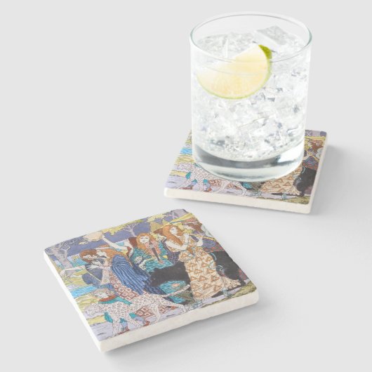 Eugene Grasset - Harmony Decorative Panel Stenen Onderzetter (Zijkant)