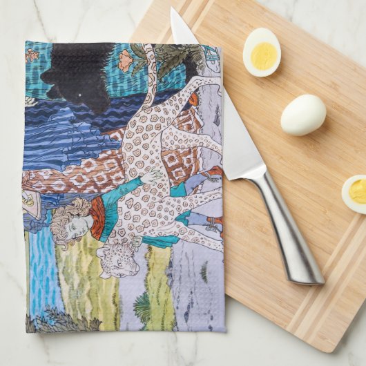 Eugene Grasset - Harmony Decorative Panel Theedoek (Quarter Fold)