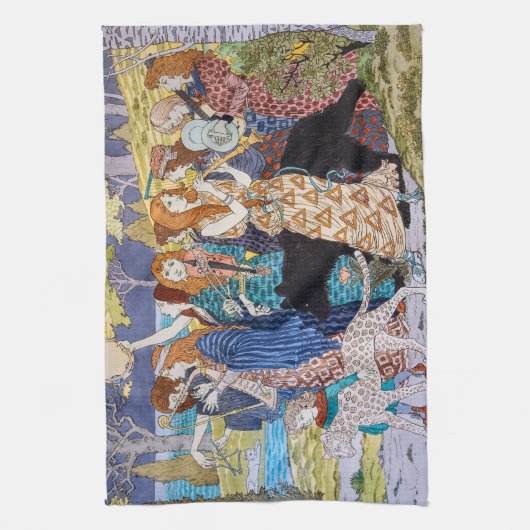 Eugene Grasset - Harmony Decorative Panel Theedoek (Verticaal)