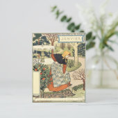 Eugène Grasset janvier Briefkaart (Staand voorkant)