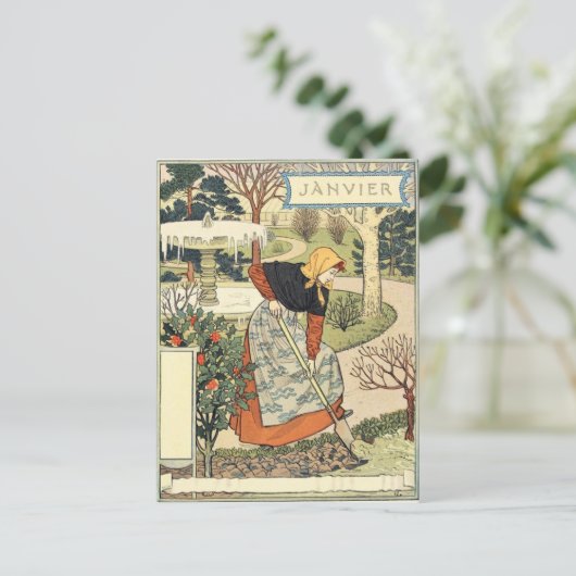 Eugène Grasset janvier Briefkaart (Staand voorkant)