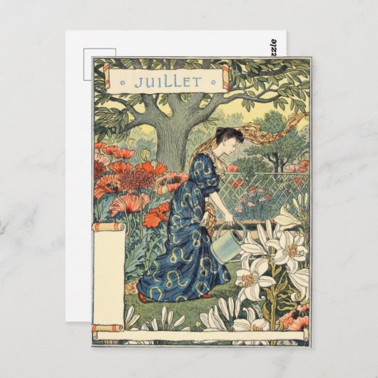 Eugène Grasset juillet Briefkaart (Voorkant / Achterkant)